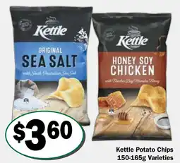 Friendly Grocer Kettle potato chips varieties offer