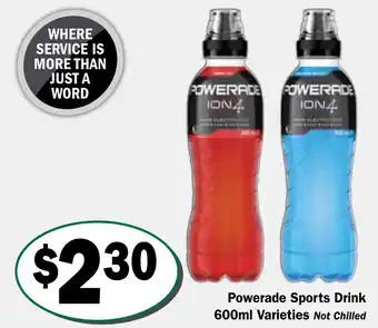 Friendly Grocer Powerade sports drink  varieties offer