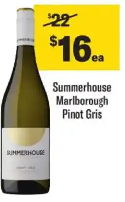 Liquorland Summerhouse marlborough pinot gris offer