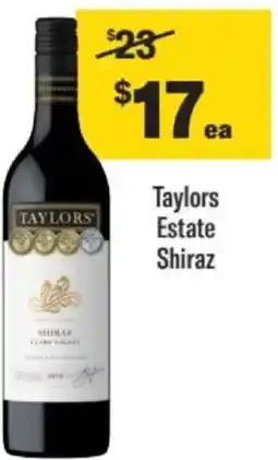 Liquorland Taylors estate shiraz offer