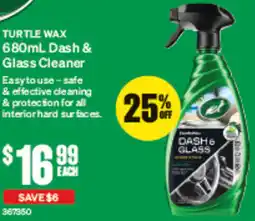 SuperCheap Auto Turtle Wax 680mL Dash & Glass Cleaner offer