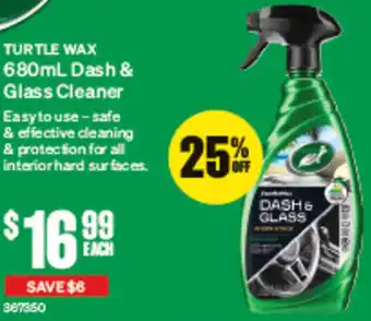 SuperCheap Auto Turtle Wax 680mL Dash & Glass Cleaner offer