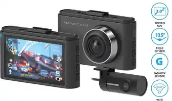 SuperCheap Auto Nanocam+ 1080p Full-HD Front & Rear Dash Cam Kit with 3” IPS Screen & Wi-Fi offer