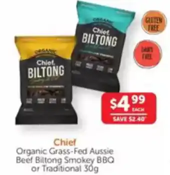 WHOLELIFE catalogue Organic Grass-Fed Aussie Beef Biltong Smokey BBQ or Traditional offer