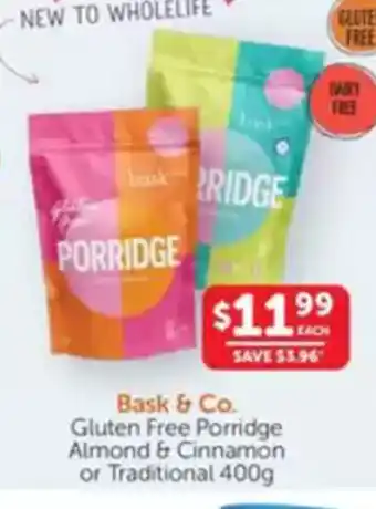 WHOLELIFE catalogue Porridge offer