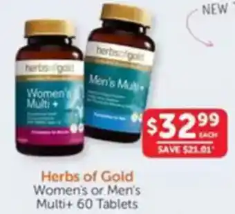 WHOLELIFE catalogue Herbs of Gold Women's or Men's Multi offer