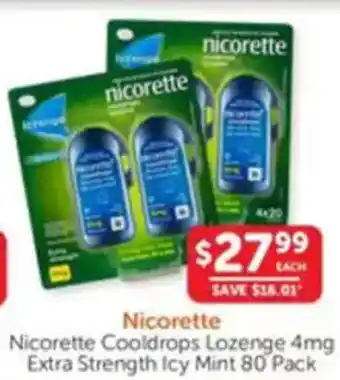 WHOLELIFE catalogue Nicorette Cooldrops Lozenge offer