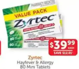 WHOLELIFE catalogue Zyrtec Hayfever & Allergy offer