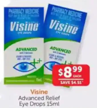 WHOLELIFE catalogue Visine Advanced Relief Eye Drops offer