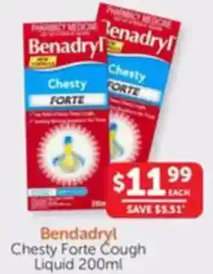 WHOLELIFE catalogue Bendadryl Chesty Forte Cough Liquid offer