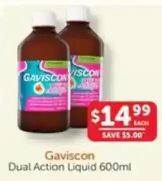 WHOLELIFE catalogue Gaviscon Dual Action Liquid offer