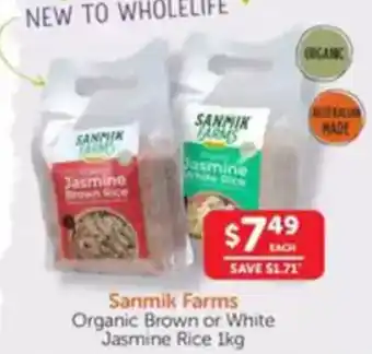 WHOLELIFE catalogue Organic Brown or White Jasmine Rice offer