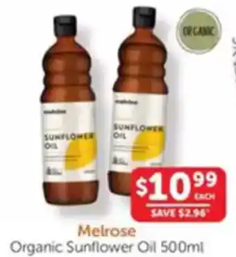 WHOLELIFE catalogue Melrose Organic Sunflower Oil offer