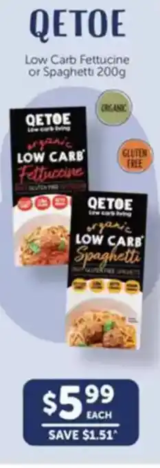 WHOLELIFE catalogue Low Carb Fettucine or Spaghetti offer