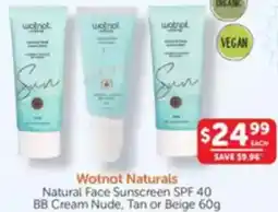 WHOLELIFE catalogue Natural Face Sunscreen SPF 40 offer