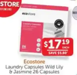 WHOLELIFE catalogue Ecostore Laundry Capsules Wild Lily & Jasmine offer