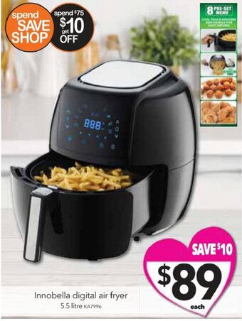 Cheap as Chips Innobella Digital Air Fryer 5.5 Litre offer