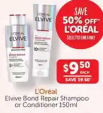 WHOLELIFE catalogue Elvive Bond Repair Shampoo offer