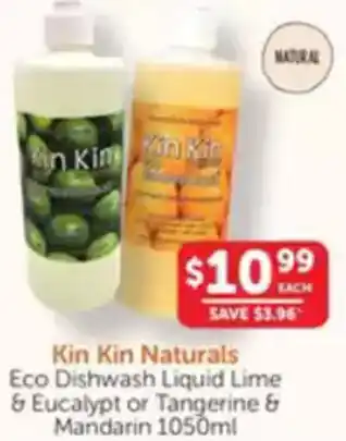 WHOLELIFE catalogue Eco Dishwash Liquid Lime & Eucalypt or Tangerine & Mandarin offer