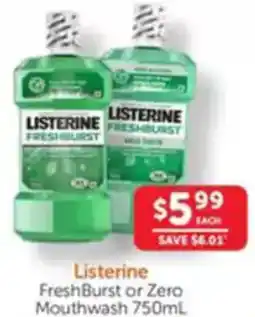 WHOLELIFE catalogue FreshBurst or Zero Mouthwash offer