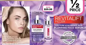 Priceline L'oréal revitalift filler offer