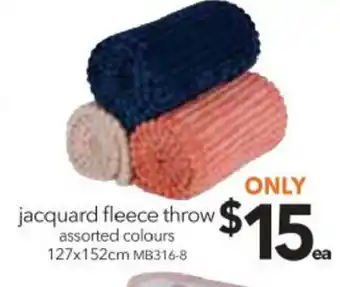 Cheap as Chips Jacquard Fleece Throw 127x152cm offer