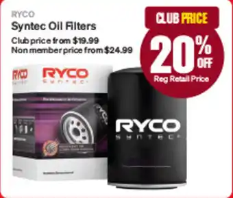 SuperCheap Auto Syntec Oil Filters offer