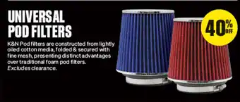 SuperCheap Auto Universal Pod Filters offer