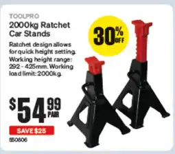 SuperCheap Auto 2000kg Ratchet Car Stands offer