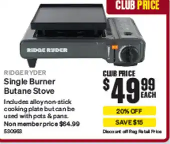 SuperCheap Auto Single Burner Butane Stove offer