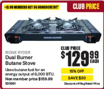 SuperCheap Auto Dual Burner Butane Stove offer