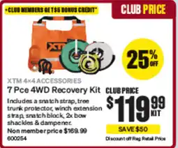 SuperCheap Auto 7 Pce 4WD Recovery Kit offer