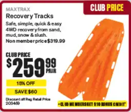 SuperCheap Auto Recovery Tracks offer