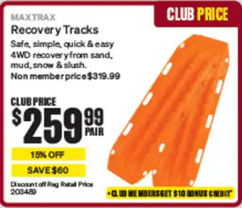 SuperCheap Auto Recovery Tracks offer