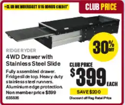 SuperCheap Auto 4WD Drawer with Stainless Steel Slide offer