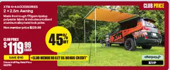 SuperCheap Auto 2 x 2.5m Awning offer