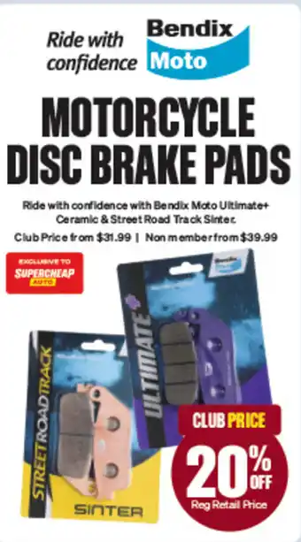 SuperCheap Auto Motorcycle Disc Brake Pads offer