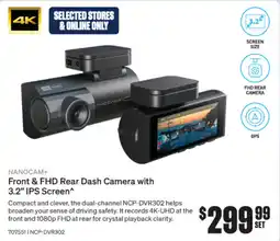 SuperCheap Auto Front & FHD Rear Dash Camera with 3.2" IPS Screen offer