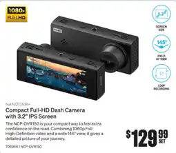 SuperCheap Auto Compact Full-HD Dash Camera with 3.2" IPS Screen offer