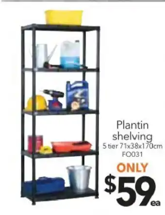 Cheap as Chips Platin Shelving 5 Tier 71x38x170cm offer