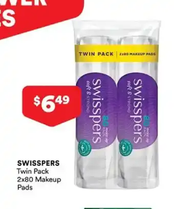 Priceline Swisspers Twin Pack 2x80 Makeup Pads offer