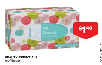 Priceline Beauty Essentials 180 Tissues offer