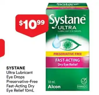 Priceline Systane Ultra Lubricant Eye Drops Preservative-Free Fast-Acting Dry Eye Relief offer