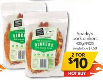 Cheap as Chips Sparky's Pork Oinkers 400g offer