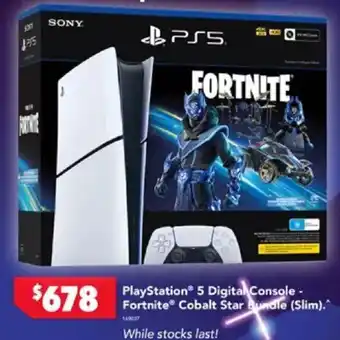 Harvey Norman PlayStation 5 Digital Console Fortnite Cobalt Star Bundle Slim offer