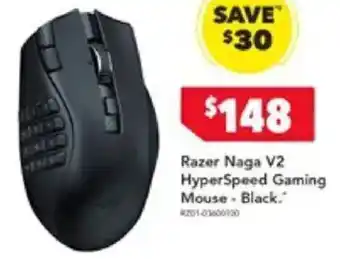 Harvey Norman Razer Naga V2 HyperSpeed Gaming Mouse  Black offer