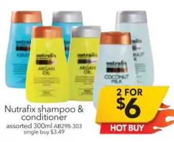 Cheap as Chips Nutrafix Shampoo & Conditioner Asstd 300ml offer