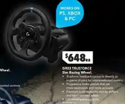 Harvey Norman G923 tructorce sim racing wheel offer