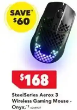 Harvey Norman SteelSeries Aerox 3 Wireless Gaming Mouse Onyx offer