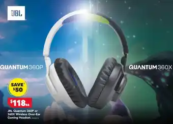 Harvey Norman JBL Quantum 360P or 360X Wireless Over-Ear Gaming Headset offer